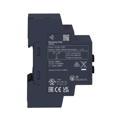 ZBRRH - Wireless Receiver for Harmony Hub 4 PNP 200 mA 24 V DC 2 pusbuttons 6 LEDs - Schneider Electric - Wireless Receiver for Harmony Hub 4 PNP 200 mA 24 V DC 2 pusbuttons 6 LEDs - Schneider Electric - 6