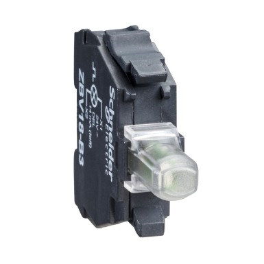 ZBV18B3 - Light block, Harmony XB4, Harmony XB5, green flashing, for head 22mm integral LED, screw clamp terminals, 24V - Schneider Electric - Light block, Harmony XB4, Harmony XB5, green flashing, for head 22mm integral LED, screw clamp terminals, 24V - Schneider Electric - 0