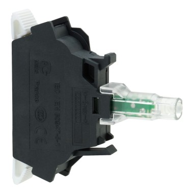 ZBVJ33 - Light block, Harmony XB4, Harmony XB5, green, integral LED, faston connector, 1NO, 12V AC DC - Schneider Electric - Light block, Harmony XB4, Harmony XB5, green, integral LED, faston connector, 1NO, 12V AC DC - Schneider Electric - 0