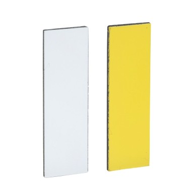 ZBY0102 - Blank legend, Harmony XB4, Harmony XB5, white/yellow, 8 x 27 mm, for holder 30 x 40 mm, unmarked - Schneider Electric - Blank legend, Harmony XB4, Harmony XB5, white/yellow, 8 x 27 mm, for holder 30 x 40 mm, unmarked - Schneider Electric - 0