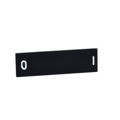 ZBY02178 - Marked legend, Harmony XB4, Harmony XB5, black, 8 x 27 mm, for holder 30 x 40mm, white marked O I - Schneider Electric - Marked legend, Harmony XB4, Harmony XB5, black, 8 x 27 mm, for holder 30 x 40mm, white marked O I - Schneider Electric - 0