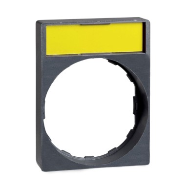 ZBY2H101 - Legend holder, Harmony XB4, 30 x 40mm, for flush, plastic, 8 x 27mm yellow blank legend, unmarked - Schneider Electric - Legend holder, Harmony XB4, 30 x 40mm, for flush, plastic, 8 x 27mm yellow blank legend, unmarked - Schneider Electric - 0