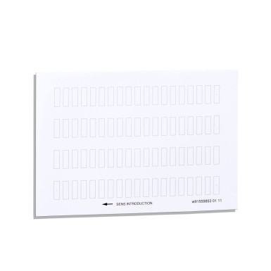 ZBY4100 - Harmony XB5, Harmony XB4, sheet of 76 unmarked legends 8 x 27 mm for legend holder 30 x 40 mm - Schneider Electric - Harmony XB5, Harmony XB4, sheet of 76 unmarked legends 8 x 27 mm for legend holder 30 x 40 mm - Schneider Electric - 0