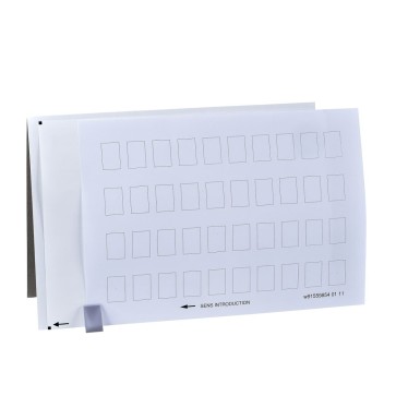 ZBY5100 - Harmony XB4, Sheet of 40 unmarked legends 18 x 27 mm for legend holder 30 x 50 mm - Schneider Electric - Harmony XB4, Sheet of 40 unmarked legends 18 x 27 mm for legend holder 30 x 50 mm - Schneider Electric - 0