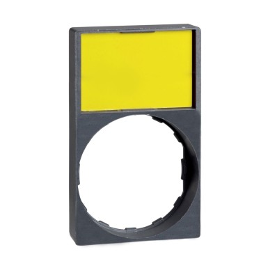 ZBY6H102 - Legend holder, Harmony XB4, 30 x 50mm, for flush, plastic, grey, 8 x 27mm yellow blank legend, unmarked - Schneider Electric - Legend holder, Harmony XB4, 30 x 50mm, for flush, plastic, grey, 8 x 27mm yellow blank legend, unmarked - Schneider Electric - 0