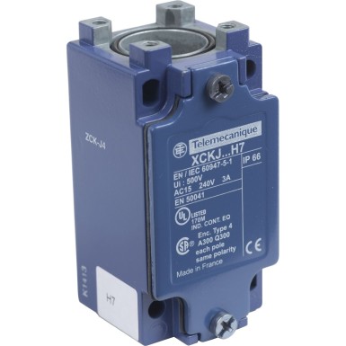 ZCKJ4H7 - Limit switch body, Limit switches XC Standard, ZCKJ, fixed, w/o display, 2C/O, snap action, 1/2"NPT - Schneider Electric - Limit switch body, Limit switches XC Standard, ZCKJ, fixed, w/o display, 2C/O, snap action, 1/2"NPT - Schneider Electric - 0