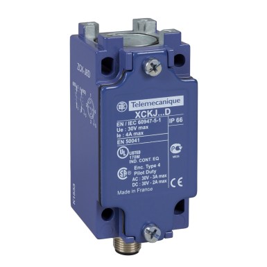 ZCKJ5D - Limit switch body, Limit switches XC Standard, ZCKJ, fixed, w/o display, 1NC+1 NO, slow break, M12 - Schneider Electric - Limit switch body, Limit switches XC Standard, ZCKJ, fixed, w/o display, 1NC+1 NO, slow break, M12 - Schneider Electric - 0