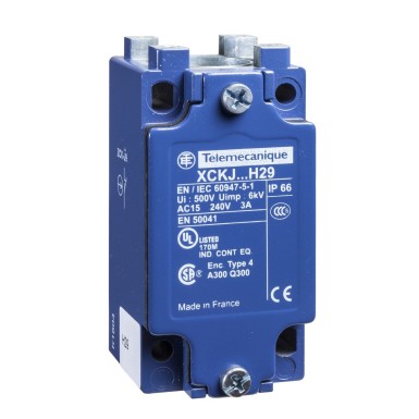 ZCKJ9H29 - Limit switch body, Limit switches XC Standard, ZCKJ, fixed, w/o display, 2NC, snap action, M20 - Schneider Electric - Limit switch body, Limit switches XC Standard, ZCKJ, fixed, w/o display, 2NC, snap action, M20 - Schneider Electric - 0