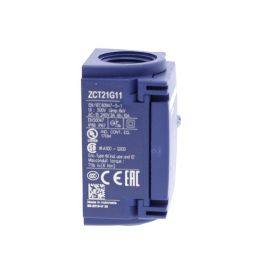 ZCT21G11 - Limit switch body, Limit switches XC Standard, ZCT, compact, 1NC+1 NO, snap action, Pg11 - Schneider Electric - Limit switch body, Limit switches XC Standard, ZCT, compact, 1NC+1 NO, snap action, Pg11 - Schneider Electric - 4