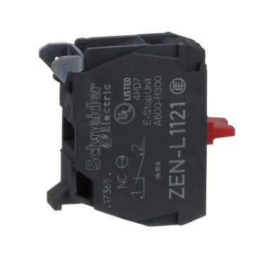 ZENL1121 - Single contact block, Harmony XALD, XALK, silver alloy, rear mounting, screw clamp terminal, 1NC - Schneider Electric - Single contact block, Harmony XALD, XALK, silver alloy, rear mounting, screw clamp terminal, 1NC - Schneider Electric - 3