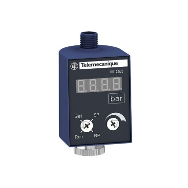 ZMLPA1P2SH - Telemecanique - Electronic pressure sensors, Pressure sensors XM, Display & switch ZMLP, 24 VDC, 4...20 mA, PNP, hysteresis, M12