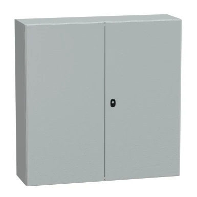 NSYS3D101030D - Wall mounted steel enclosure, Spacial S3D, double plain door, without mounting plate, 1000x1000x300mm, IP55, IK10 - Schneider Electric - Wall mounted steel enclosure, Spacial S3D, double plain door, without mounting plate, 1000x1000x300mm, IP55, IK10 - Schneider Electric - 0