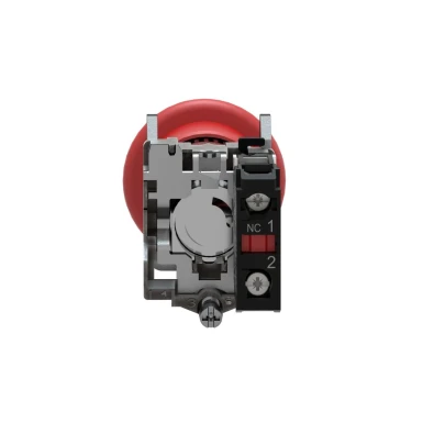 XB4BT842 - Emergency stop switching off, Harmony XB4, metal, red mushroom 40mm, 22mm, trigger latching push-pull, 1NC - Schneider Electric - Emergency stop switching off, Harmony XB4, metal, red mushroom 40mm, 22mm, trigger latching push-pull, 1NC - Schneider Electric - 4