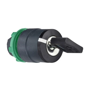 ZB5AG612 - Key switch selector head, Harmony XB5, plastic, black, 22mm, key 421E, 2 positions, spring return right to left - Schneider Electric - Key switch selector head, Harmony XB5, plastic, black, 22mm, key 421E, 2 positions, spring return right to left - Schneider Electric - 0