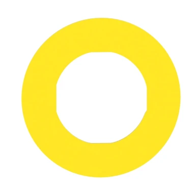 ZBY9130T - Legend holder 60mm for emergency stop, Harmony XB4, plastic, yellow, for padlocking, marked ARRET D'URGENCE - Schneider Electric - Legend holder 60mm for emergency stop, Harmony XB4, plastic, yellow, for padlocking, marked ARRET D'URGENCE - Schneider Electric - 3