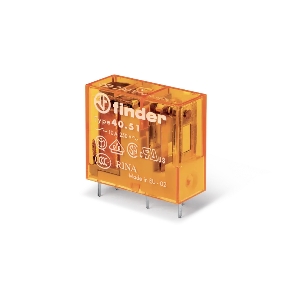 405180240000 - Miniature universal electromechanical relay; Installation on a printed circuit board or in a socket; findings in increments of 5mm; 1CO 10A; AGNI contacts; Coil 24V AC; Degree of protection of RTII - Finder - Miniature universal electromechanical relay; Installation on a printed circuit board or in a socket; findings in increments of 5mm; 1CO 10A; AGNI contacts; Coil 24V AC; Degree of protection of RTII - Finder - 0