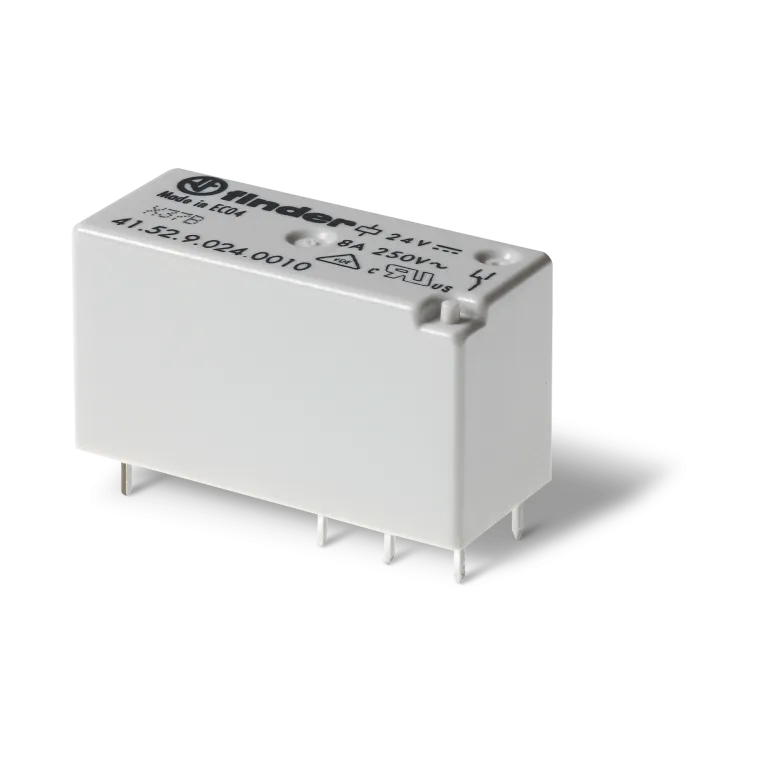 415290120010 - Low profile miniature electromechanical relay; installation on a printed circuit board; findings in increments of 5mm; 2CO 8A; AGNI contacts; Coil 12V DC; Degree of protection of RTII - Finder - Low profile miniature electromechanical relay; installation on a printed circuit board; findings in increments of 5mm; 2CO 8A; AGNI contacts; Coil 12V DC; Degree of protection of RTII - Finder - 0