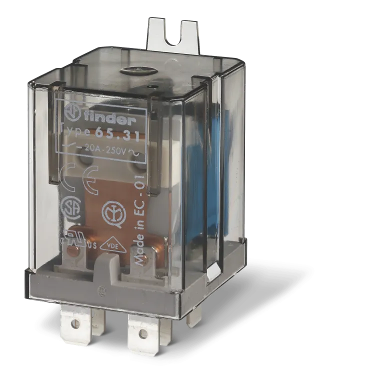 653182300000 - Power electromechanical relay; Installation in the tips of Faston 250 (6.3x0.8mm); 1NO + 1NC 20A; AGCDO contacts; Coil 230V AC; degree of protection of RTI; mounted flange; Options: No - Finder - Power electromechanical relay; Installation in the tips of Faston 250 (6.3x0.8mm); 1NO + 1NC 20A; AGCDO contacts; Coil 230V AC; degree of protection of RTI; mounted flange; Options: No - Finder - 0