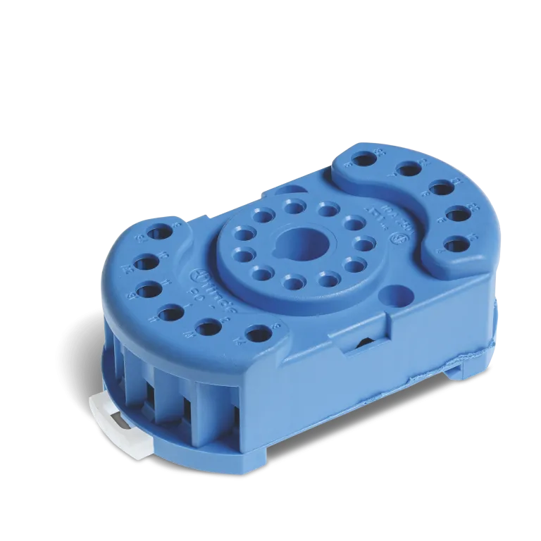 9023SMA - Socket with screw terminals (with clamping cage) for relay 60.13, timer 88.02; Included Metal Clip 090.33; Version: Blue - Finder - Socket with screw terminals (with clamping cage) for relay 60.13, timer 88.02; Included Metal Clip 090.33; Version: Blue - Finder - 0