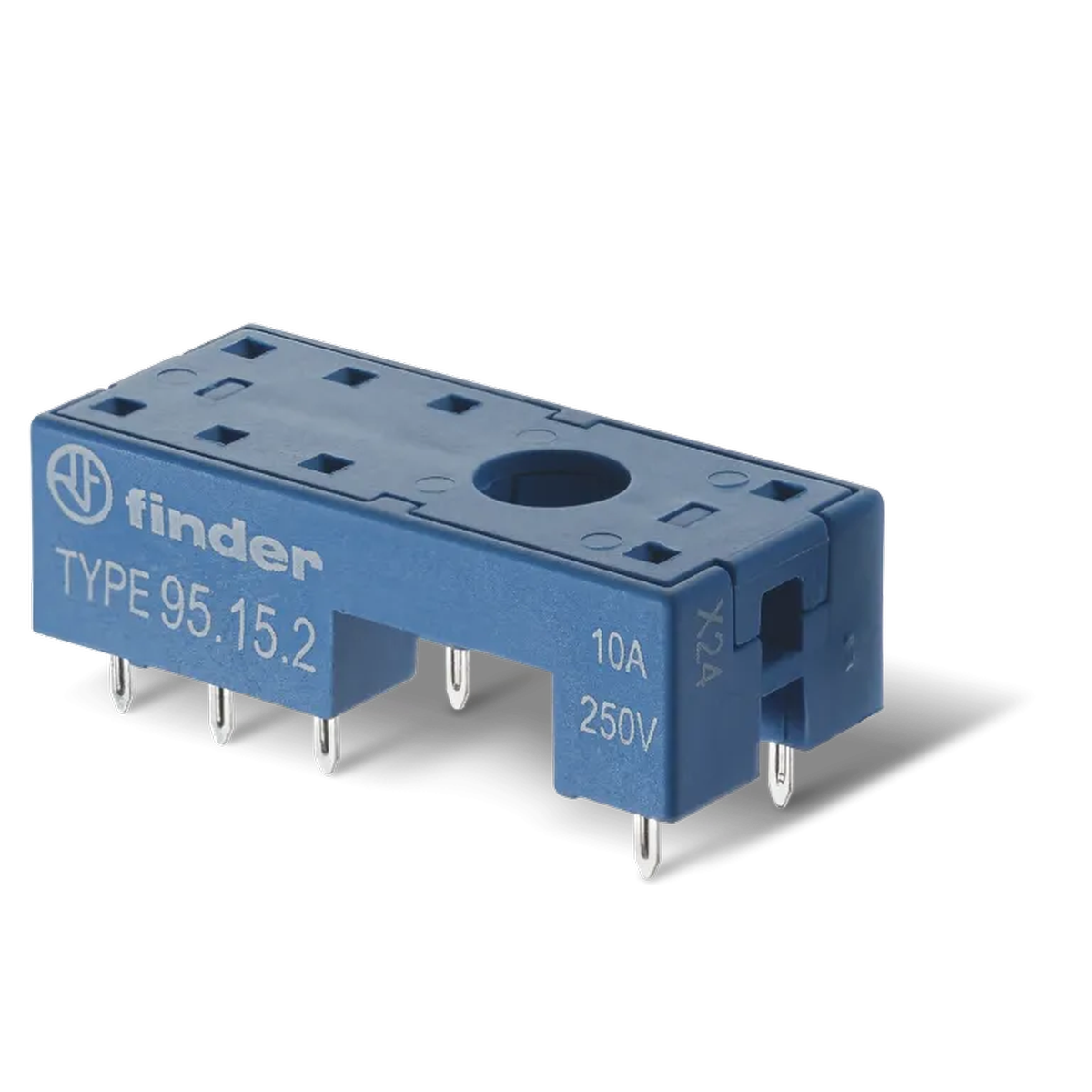 95152SMA - Outlet for mounting on the board for relay 40.51, 40.52, 40.61, 40.62; Included metal clip 095.51; Version: Blue - Finder - Outlet for mounting on the board for relay 40.51, 40.52, 40.61, 40.62; Included metal clip 095.51; Version: Blue - Finder - 0