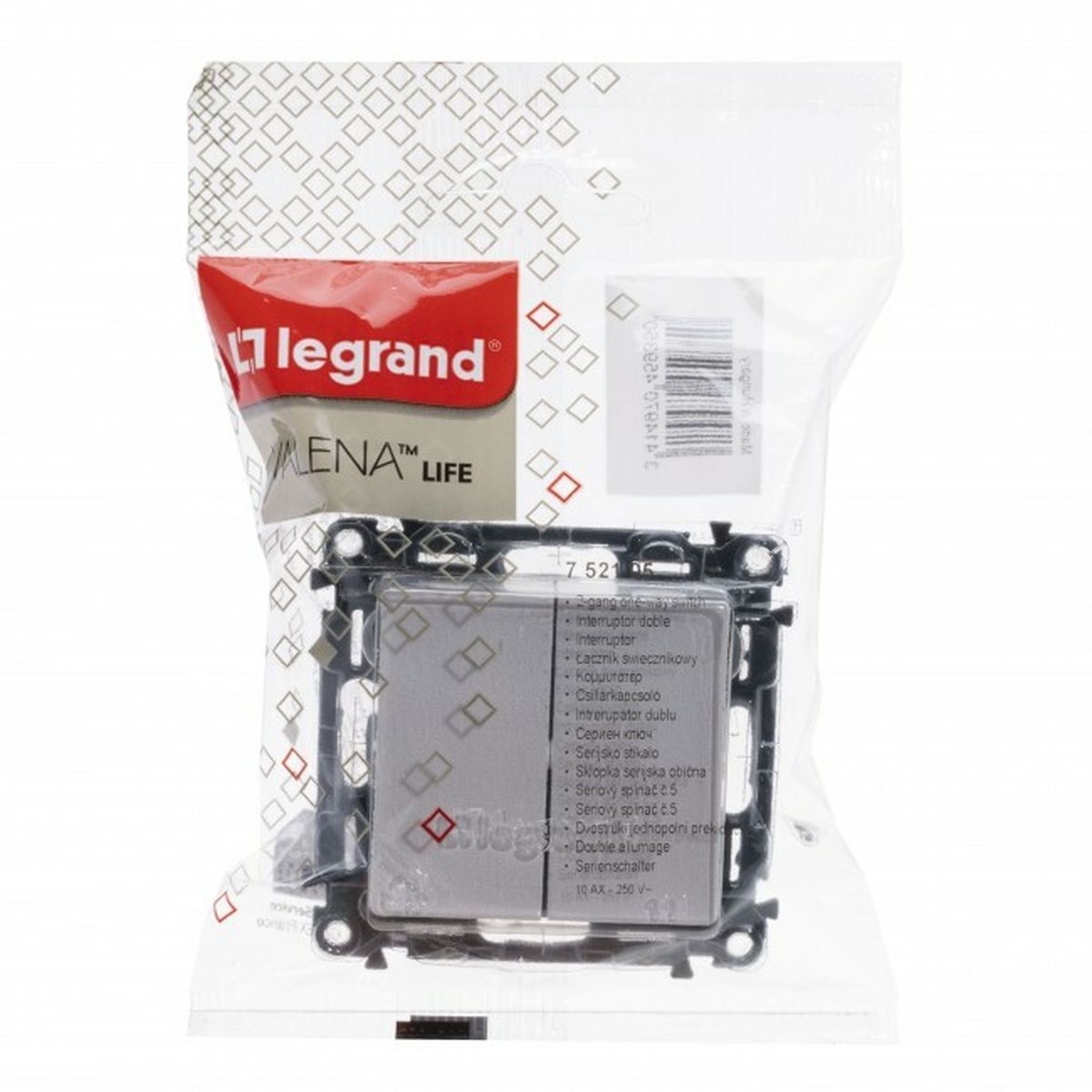 752105 - 2G2W SWITCH 10AX WH VL - Legrand - 2G2W SWITCH 10AX WH VL - Legrand - 0